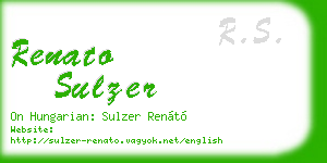 renato sulzer business card