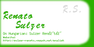 renato sulzer business card